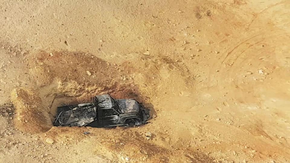 بالفيديو.. قوة أمنية تدمّر عجلتين لـ"داعش" وتقتل من فيها في الانبار