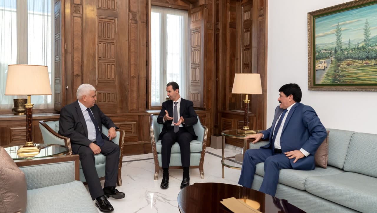 سانا: الأسد يتلقى رسالة من الكاظمي بشأن قمة بغداد