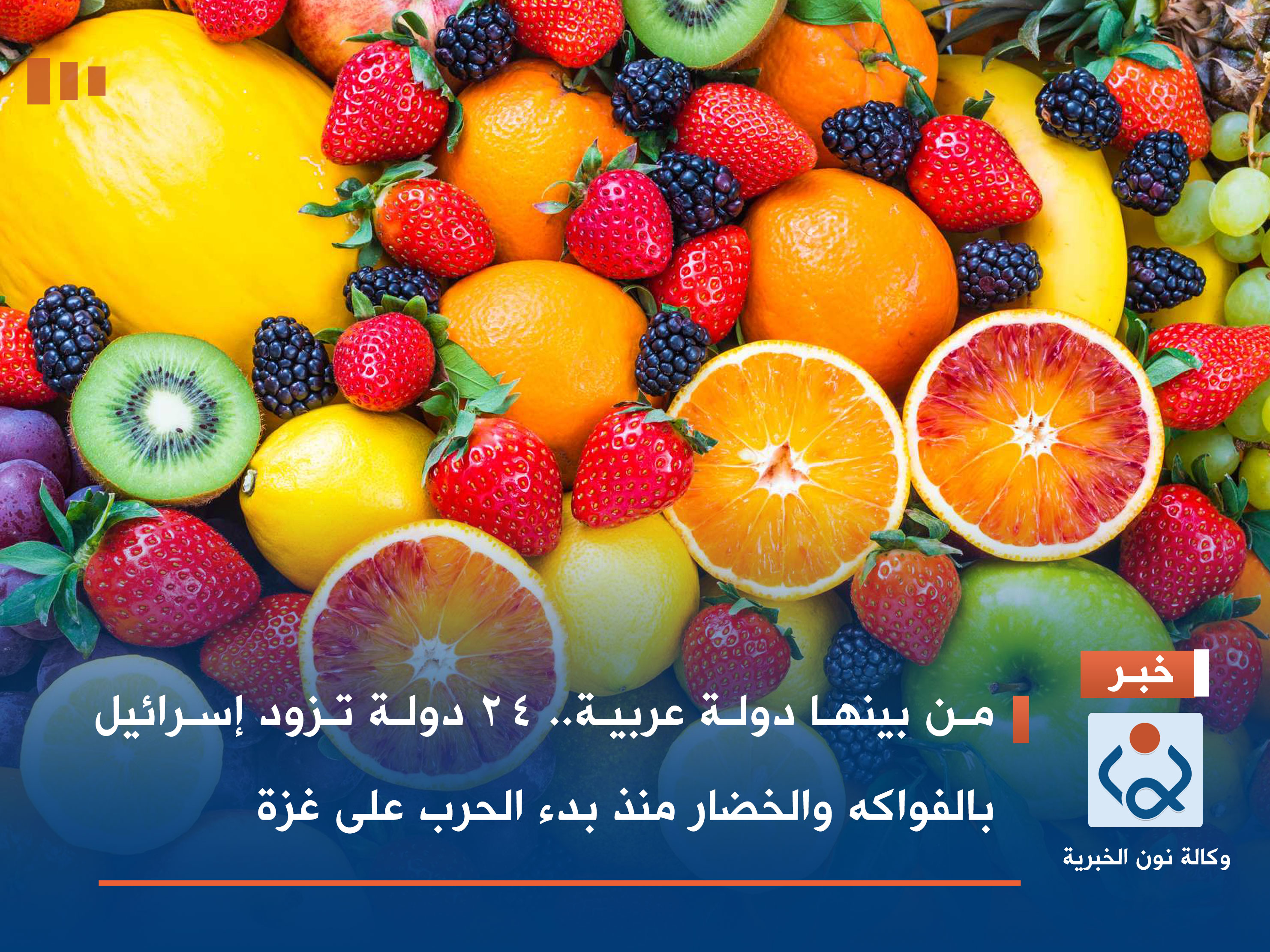 من بينها دولة عربية.. 24 دولة تزود إسرائيل بالفواكه والخضار منذ بدء الحرب على غزة