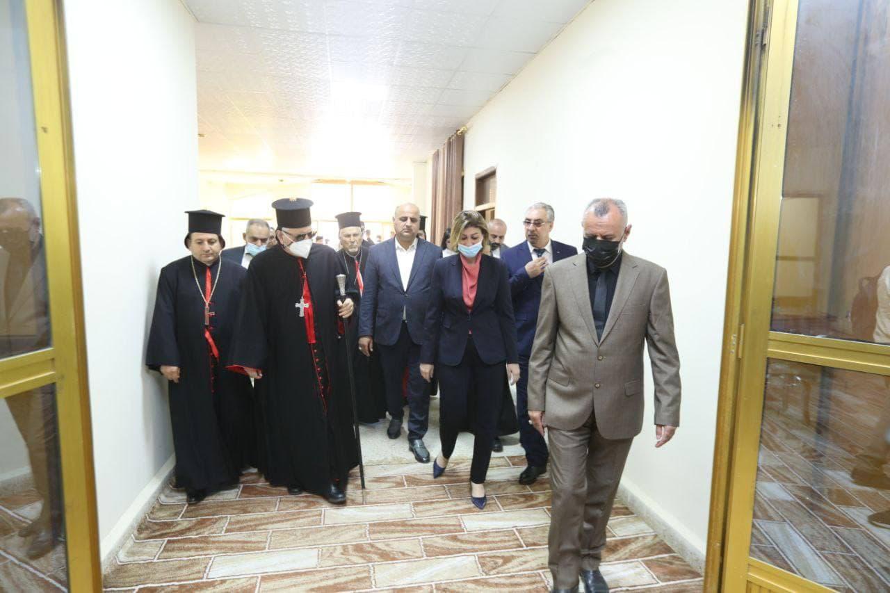 وزيرة الهجرة وبطريرك أنطاكيا للسريان الكاثوليك في العالم يزوران محافظتي ميسان وذي قار