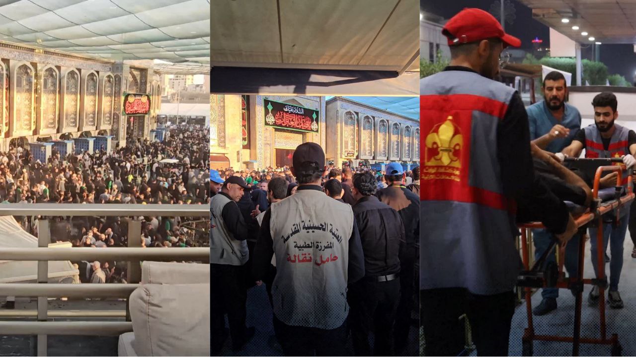 وسط الملايين من زوار الاربعين.. شاهد كيف يتم انقاذ الحالات المرضية الحرجة في كربلاء (فيديو)