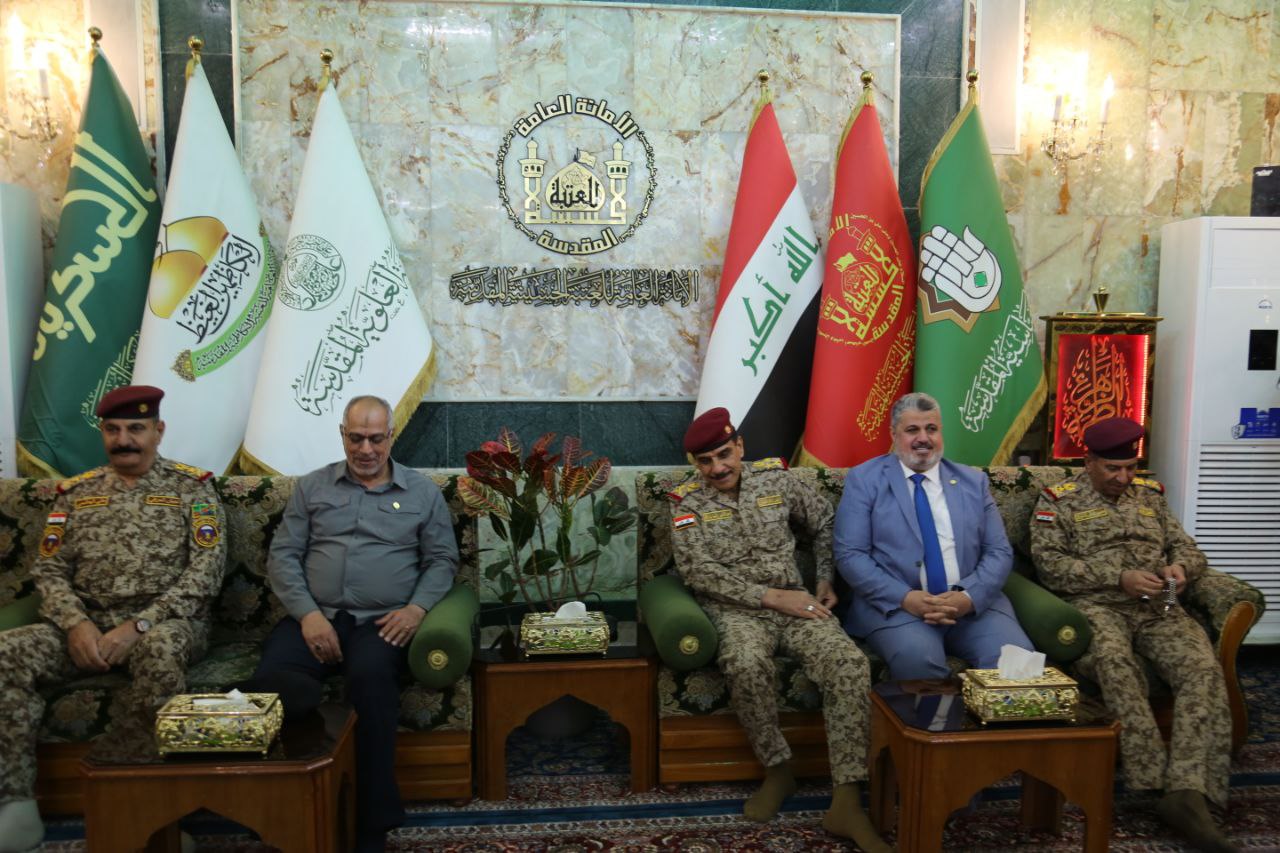 بالصور:وفد عسكري يصل الى كربلاء لتفقد خطوات تطبيق خطة عيد الفطر الامنية