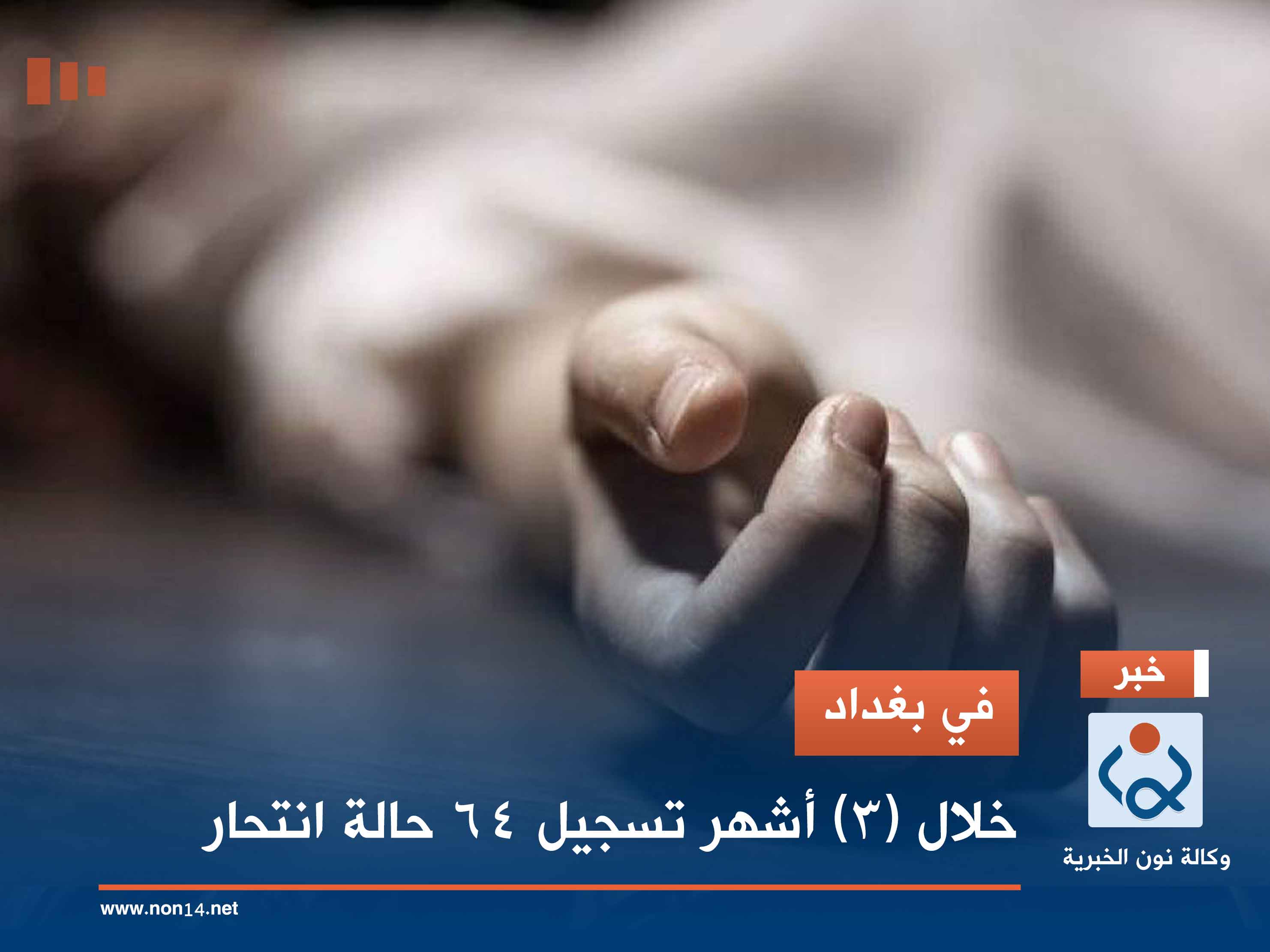 في بغداد.. خلال (3) أشهر تسجيل 64 حالة انتحار