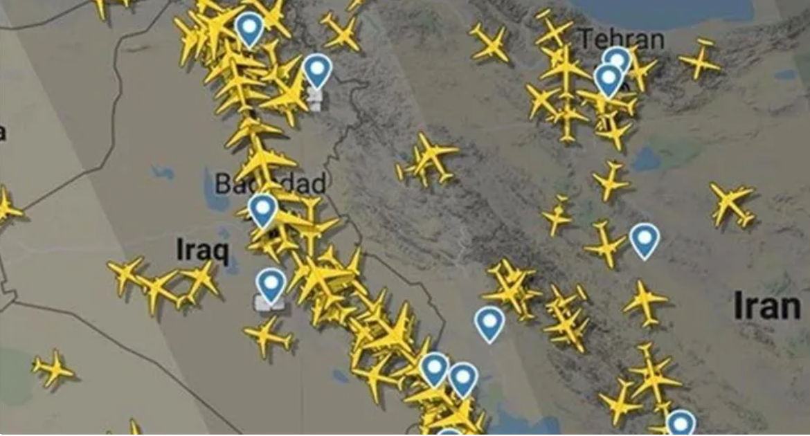 العراق يسجل ارتفاعاً لافتاً في عدد الطائرات العابرة لأجوائه يومياً