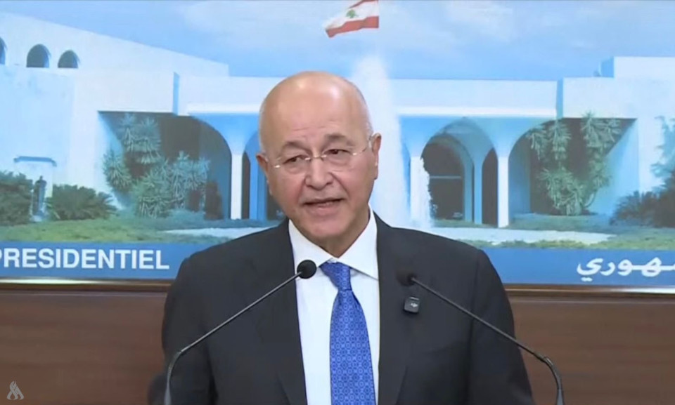 برهم صالح: لدينا زيارة للنازحين اللبنانيين وسنعمل على توفير المساعدات اللازمة لهم