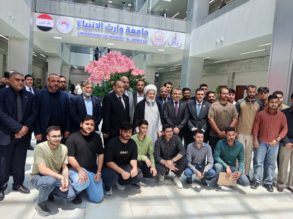 خلال زيارته الى جامعة وارث الانبياء... ممثل السيد "السيستاني" يؤكد على استثمار الانسان لانتاج مواطن صالح يخدم العراق