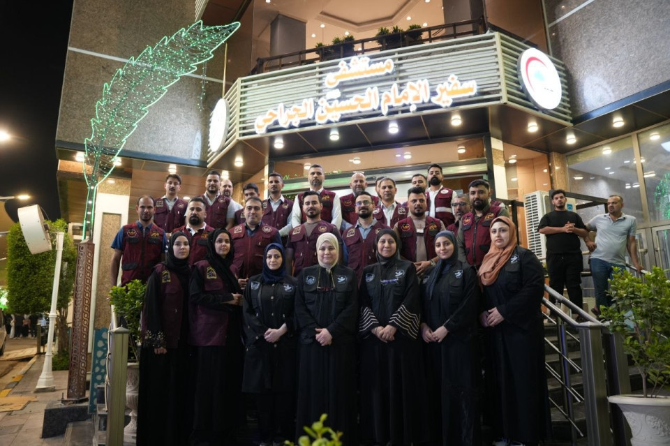 في قضائي سنجار والبعاج بمحافظة نينوى وفد العتبة الحسينية يفحص (1500) مراجعا ويحيل (250) منهم لاجراء عمليات جراحية مجانية
