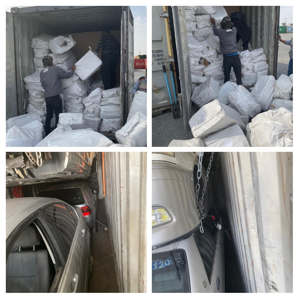 ضبط ١٢ سيارة مخالفة لشروط الاستيراد معدة للتهريب في جمرك ام قصر الشمالي