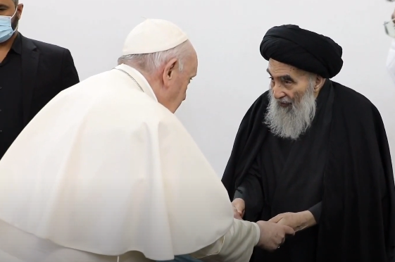 مجدداً.. البابا يتحدث عن لقاءه بالمرجع السيستاني ويوجه شكره لـ5 جهات عراقية