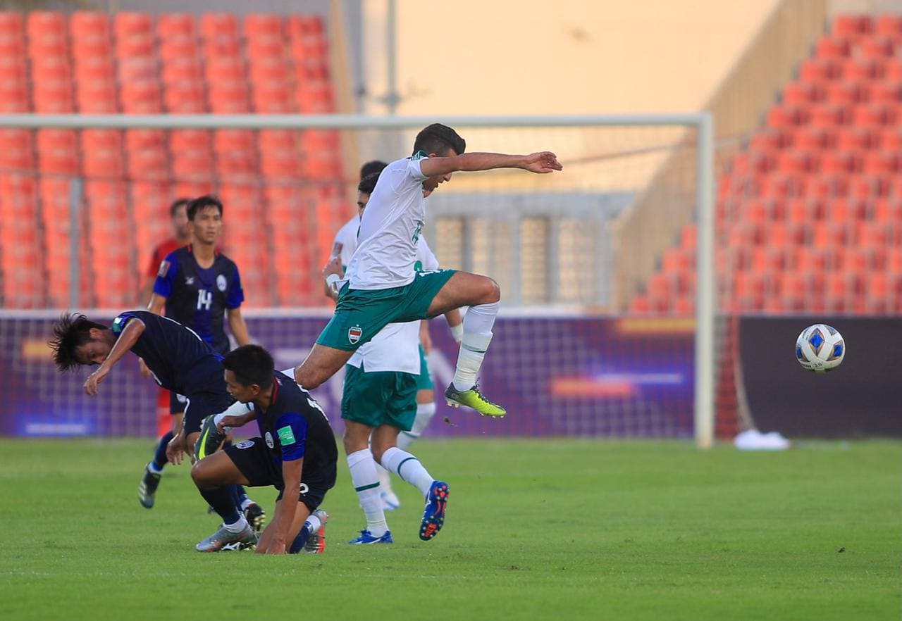برباعية .. العراق يتغلب كمبوديا ويستعيد صدارة المجموعة (فيديو)