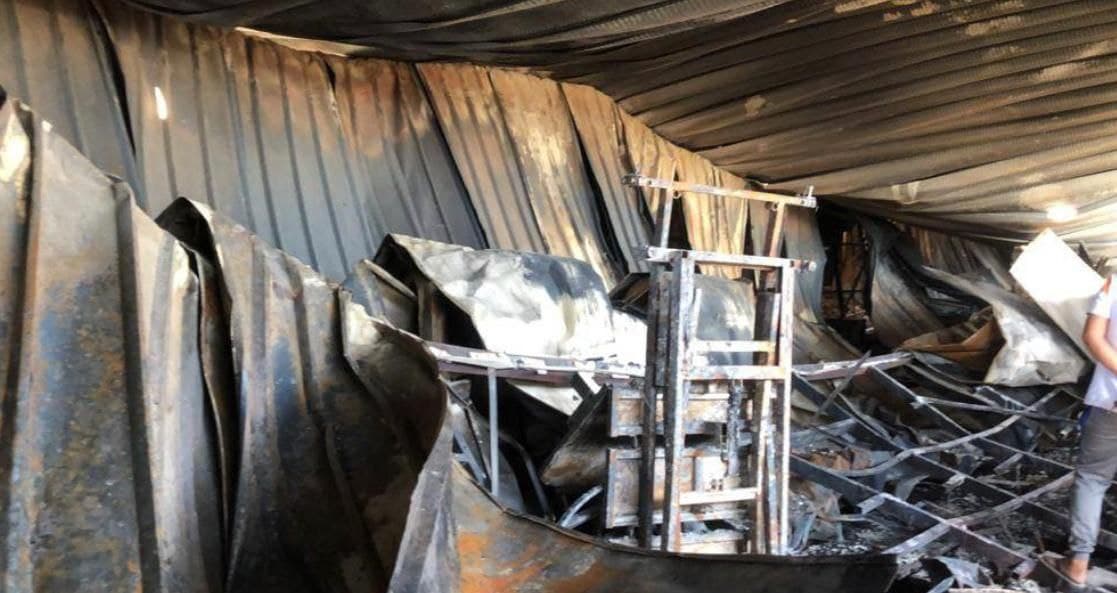 صحة ذي قار تكشف سبب حريق مركز عزل مصابي كورونا