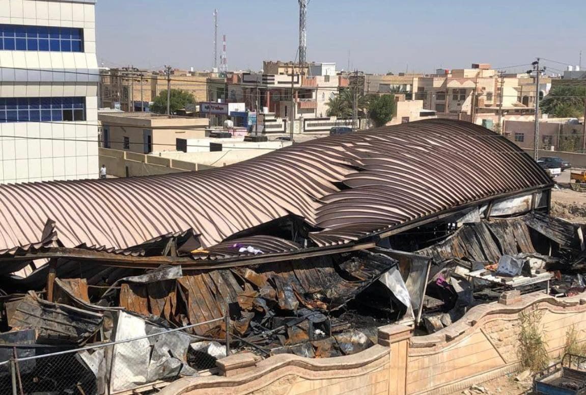 محافظ ذي قار يكشف سبب حريق مستشفى الإمام الحسين بالناصرية