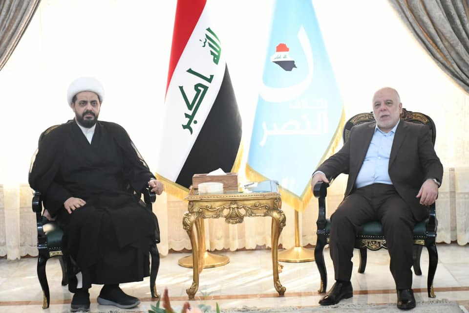 العبادي والخزعلي يؤكدان على اهمية اجراء تحقيق باحداث الخضراء الاخيرة