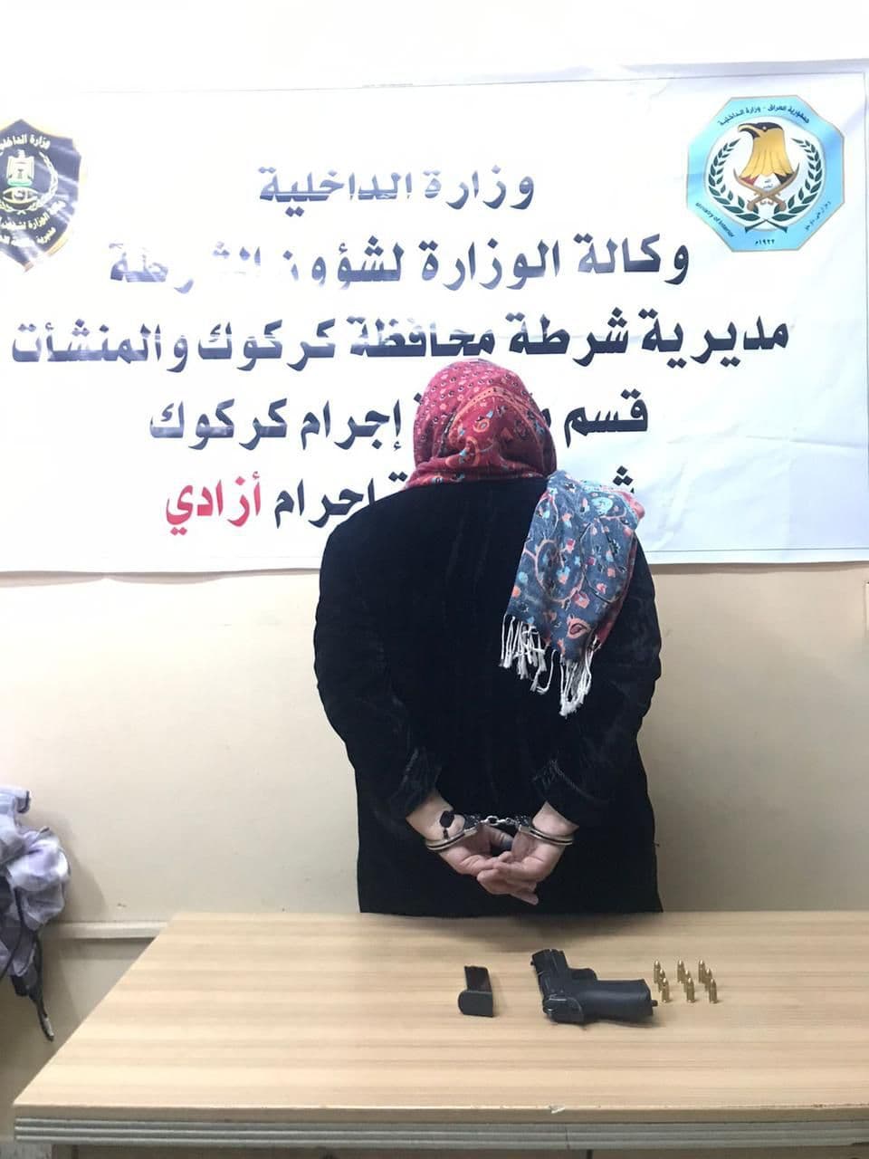 بعد ٦ ساعات من تنفيذها الجريمة.. القبض على قاتلة في كركوك