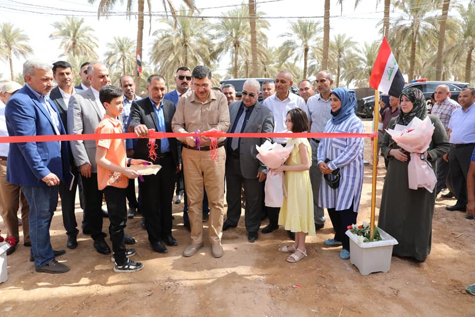 بأستخدام طرق الري الحديثة.. افتتاح مشروع أستصلاح أراضي الحسينية في كربلاء (صور)