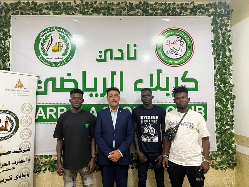 بالصور.. ادارة نادي كربلاء تتعاقد مع 3 لاعبين محترفين افارقة لفريقها الكروي