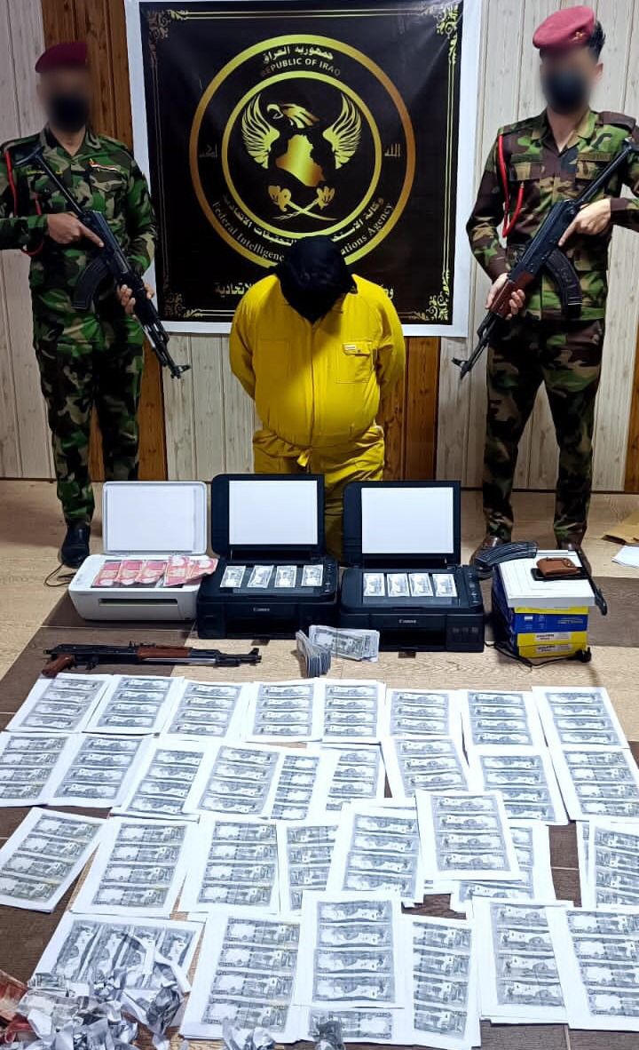 ضبط 47 مليون دينار مزيفة وطابعات في بابل وصلاح الدين