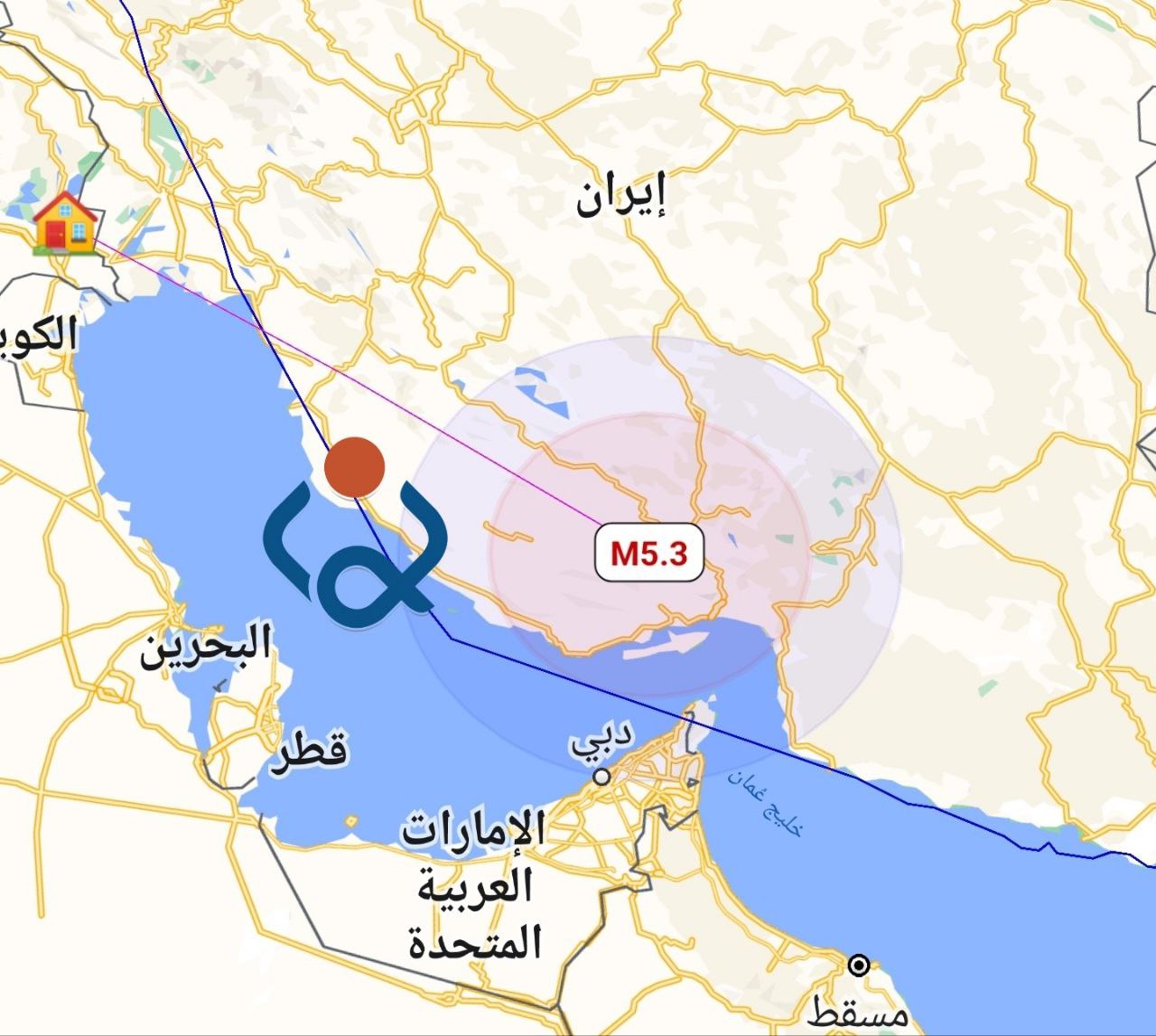 زلزال بقوة 5.3 درجات يضرب إيران