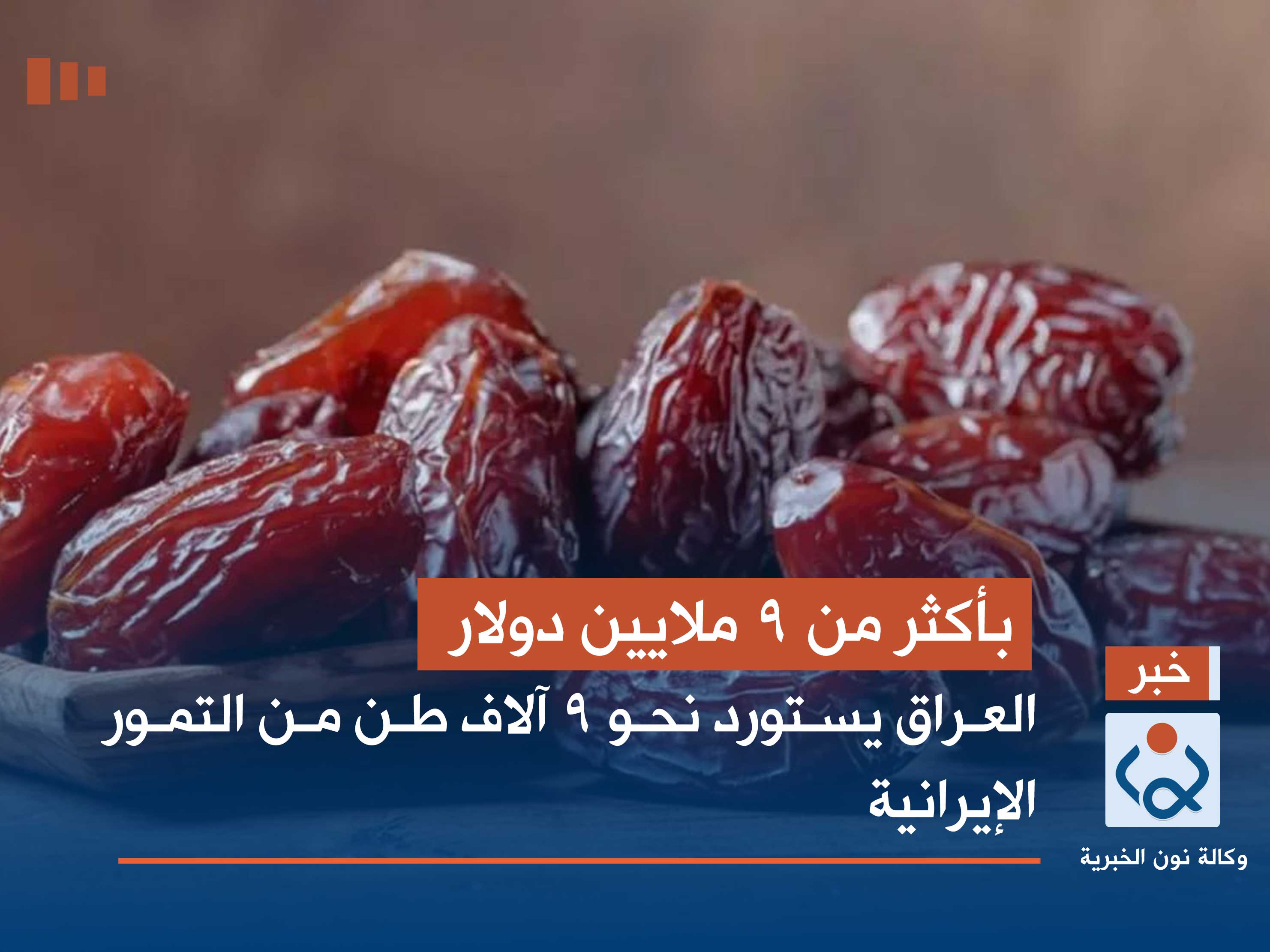 بأكثر من 9 ملايين دولار.. العراق يستورد نحو 9 آلاف طن من التمور الإيرانية