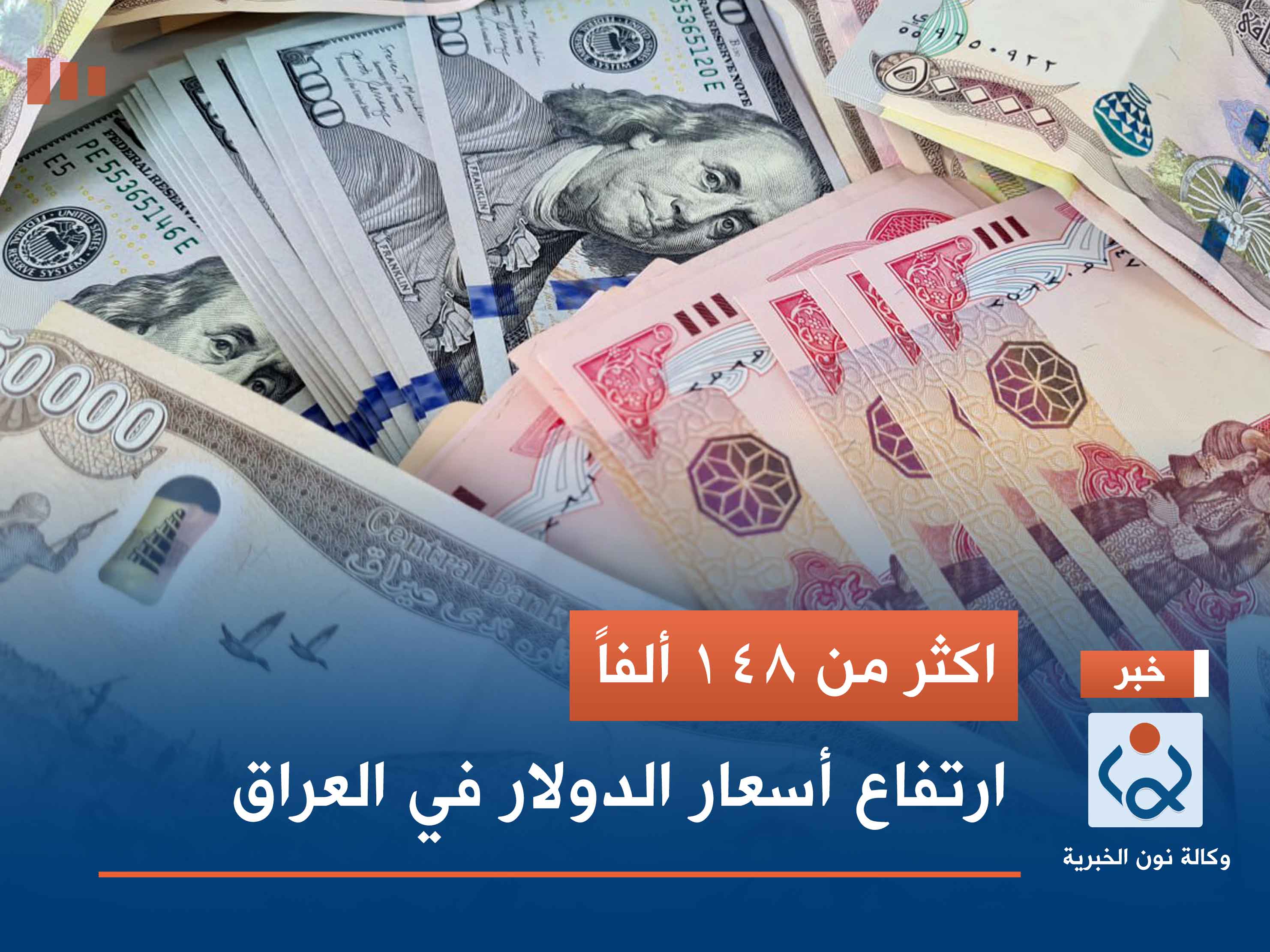اكثر من 148 ألفاً.. ارتفاع أسعار الدولار في العراق