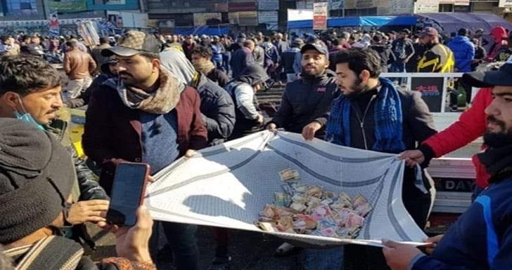 بعد حرقها ليلة أمس.. معتصمو الناصرية يطلقون حملة تبرعات لنصب خيم جديدة