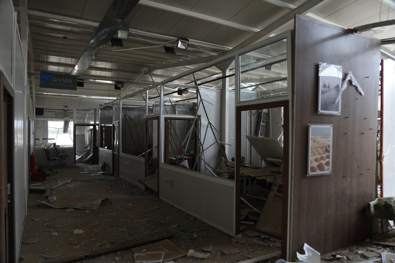 صور جديدة لمطار كربلاء الدولي بعد استهدافه بصواريخ امريكية