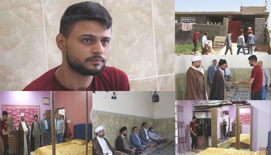 العتبة الحسينية تتكفل بعلاج جريج بالحشد الشعبي وتشتري له دار سكن وتساهم بزواجه