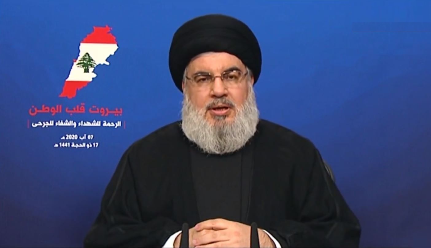 نصر الله ينفي ارتباط حزب الله بمرفأ بيروت