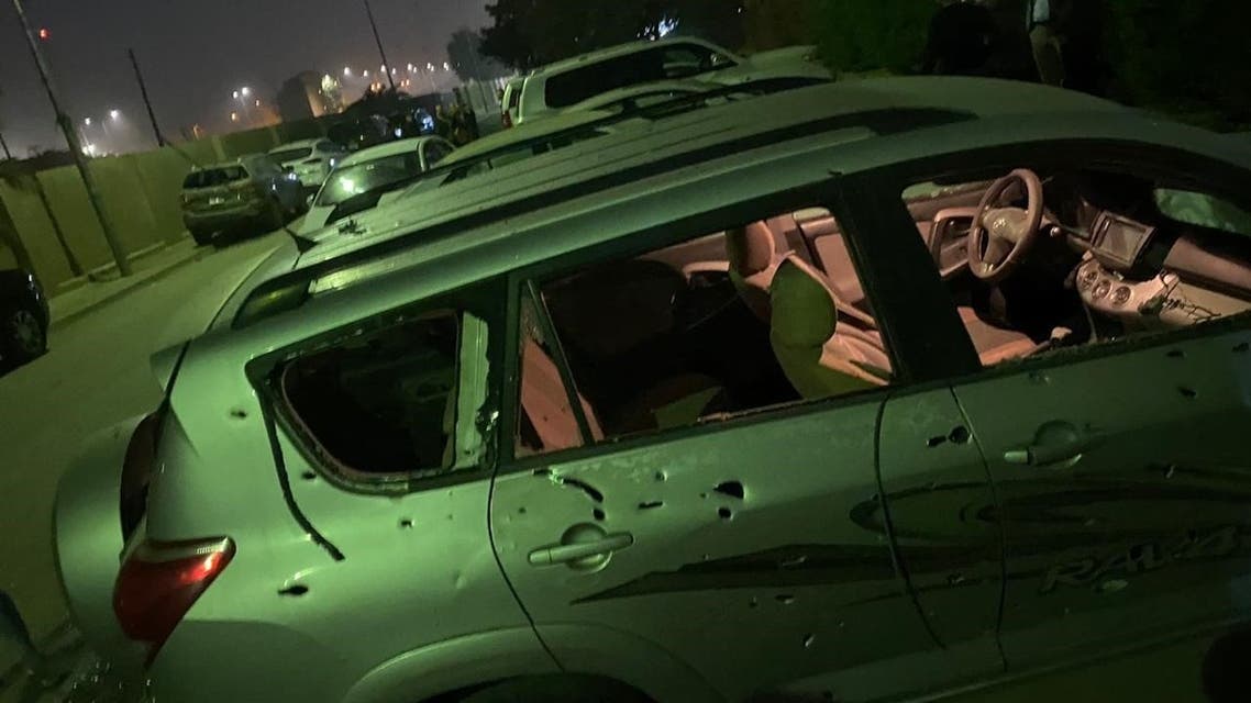 شاهد بالصور:اثار ماخلفه استهداف الكاتيوشا ضد السفارة الامريكية داخل المنطقة الخضراء