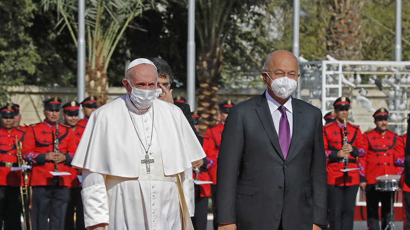 البابا فرنسيس من بغداد: جئت إلى العراق حاجا وعلى العالم احترام العدالة في توزيع لقاحات كورونا