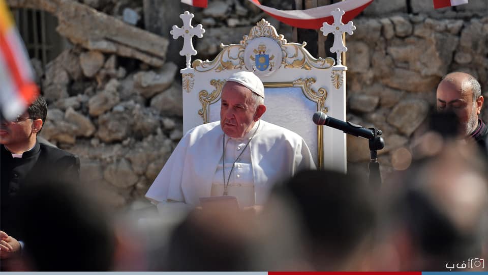 البابا يدعو المسيحيين الى العودة للموصل