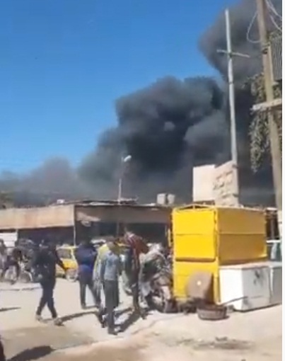 بالفيديو: اندلاع حريق في الحي الصناعي بمحافظة كربلاء المقدسة