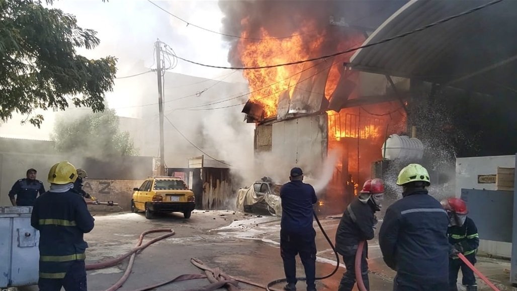 حريق في مستشفى وسط بغداد