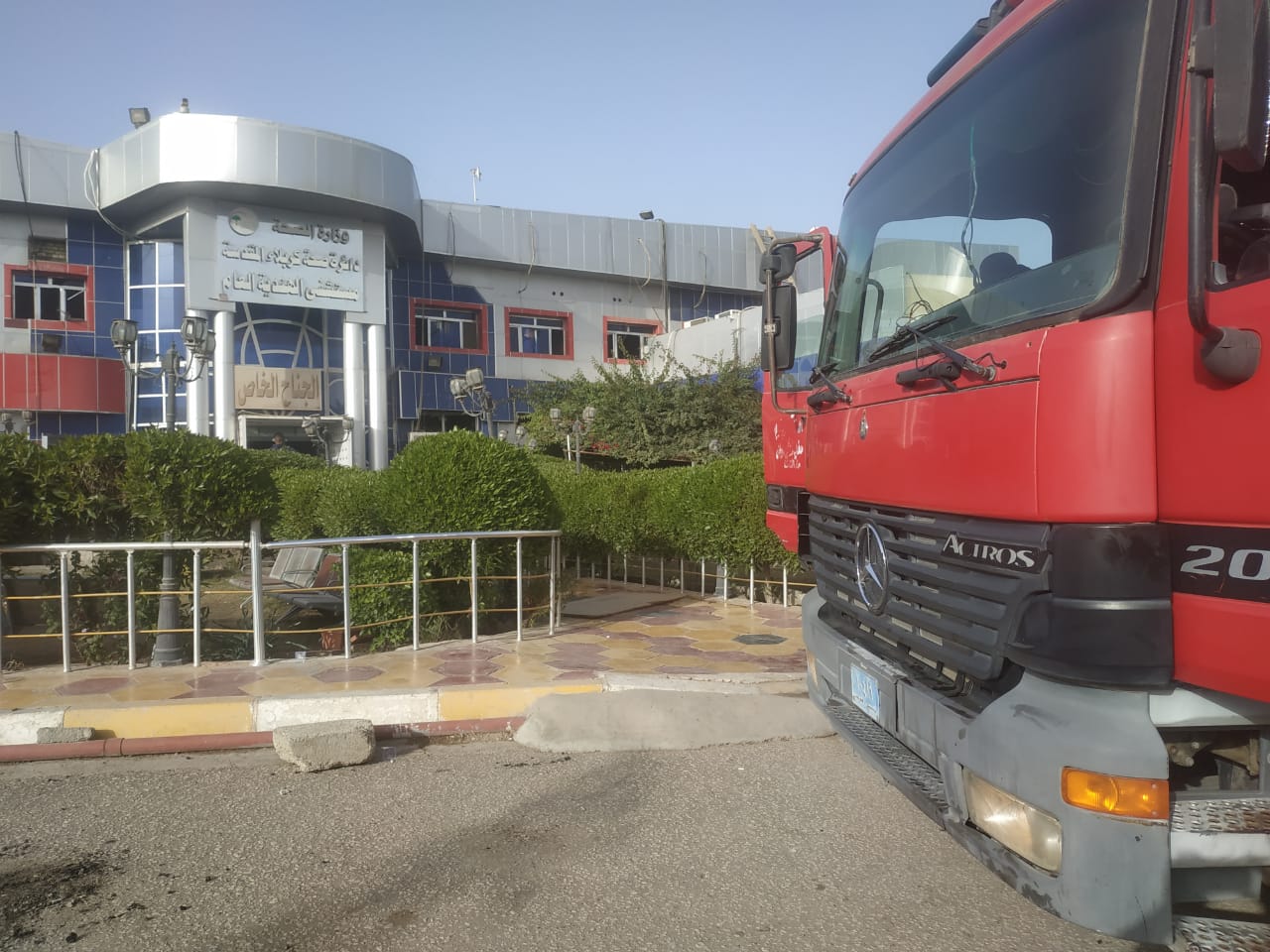 بالصور:تفاصيل حريق مستشفى الهندية بكربلاء: اندلع داخل صالة العمليات