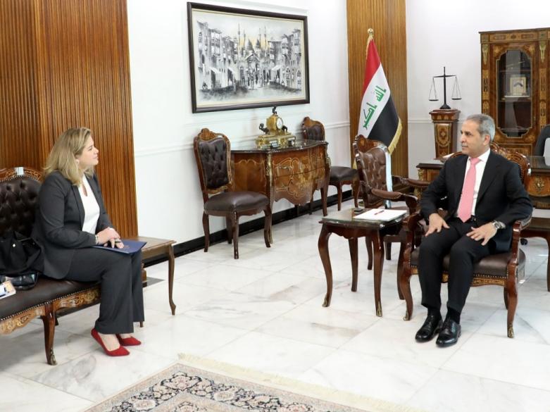 رئيس مجلس القضاء الاعلى يستقبل الملحق العدلي في السفارة الامريكية