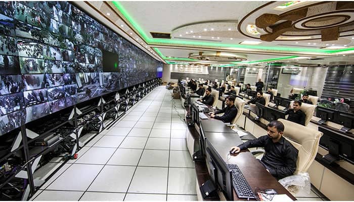 بالصور:العتبة الحسينية  تنشر اكثر من (1800 )كاميرا لتأمين الزيارة الأربعينية