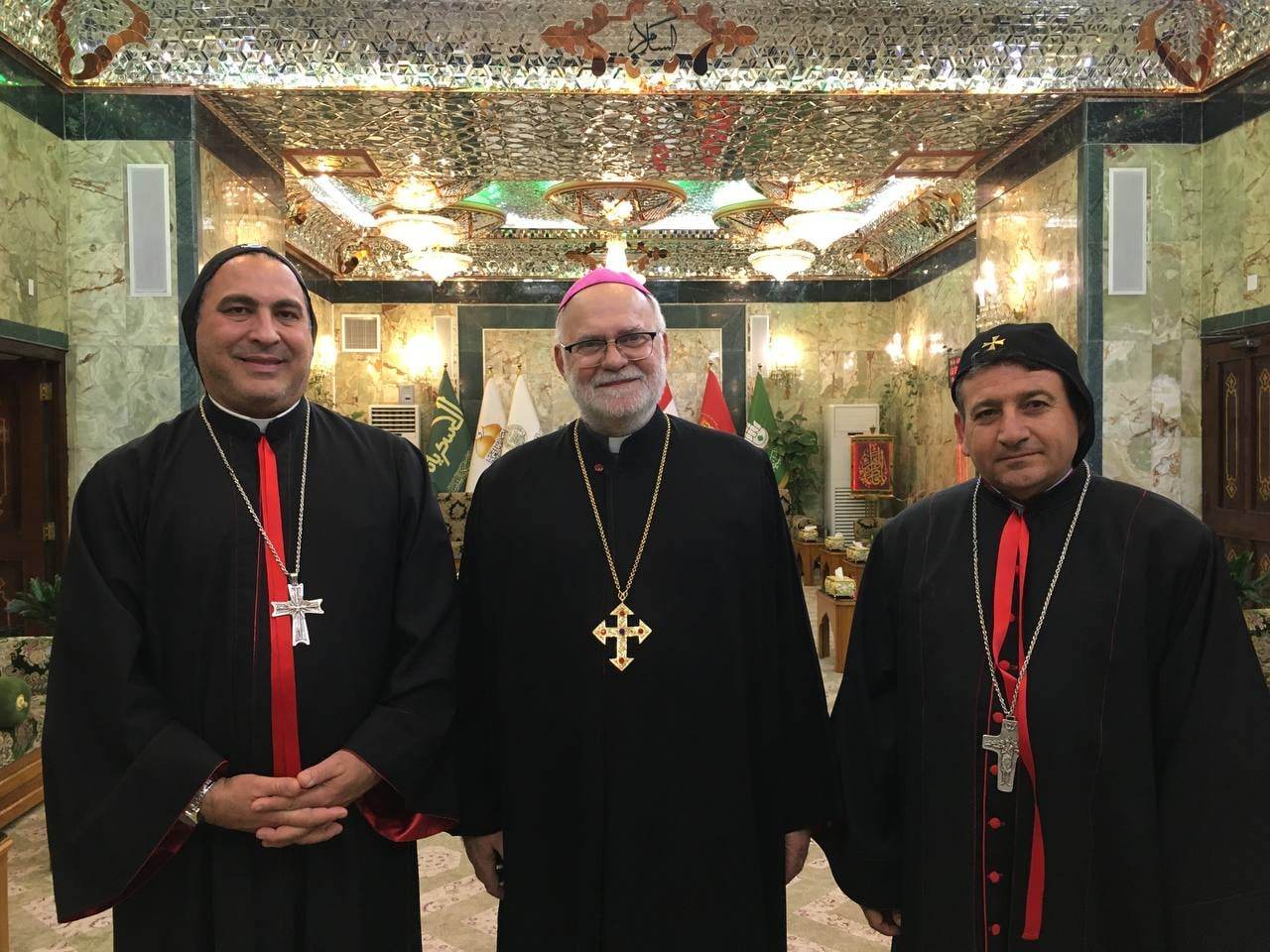 فيديو:وفد مسيحي عربي يزور كربلاء والعتبات المقدسة:نتبرك بالامامين (علي والحسين)