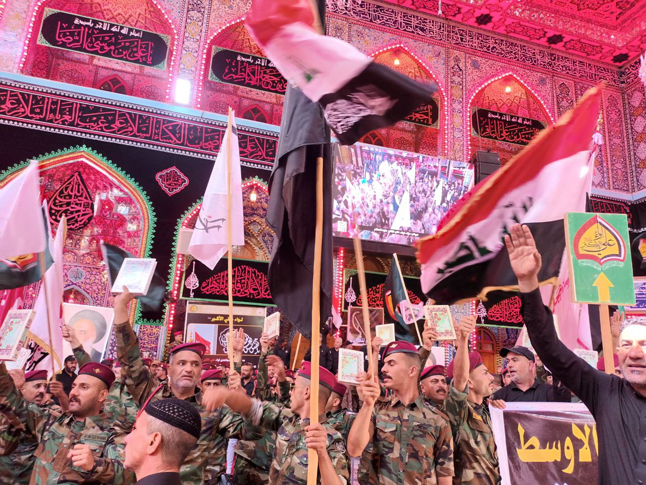 بالصور:لواء علي الاكبر يشارك في مراسم العزاء الحسيني