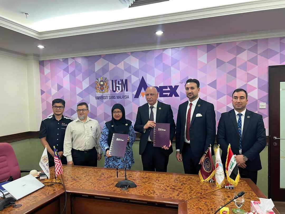 جامعة الفرات الأوسط التقنية توقع مذكرة تفاهم مع جامعة العلوم USM ماليزيا