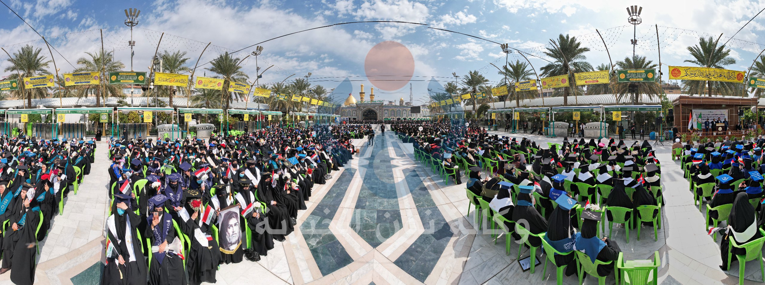 بالصور:حفل تخرج طالبات الجامعات العراقية في منطقة بين الحرمين الشريفين وسط كربلاء برعاية العتبة الحسينية المقدسة